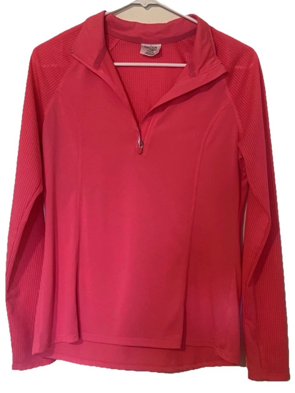 Danskin Women's PinkDanskin Women's Pink Athletic 1/4 Zip Long Sleeve Sweatshirt